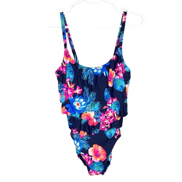 Coco Reef Swimsuit Bra Size 12 36C Tropical One Piece Underwire Bra Layer - Picture 2 of 7